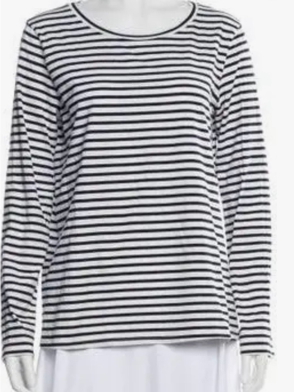 MaxMara Black and White Striped Long Sleeve Tee